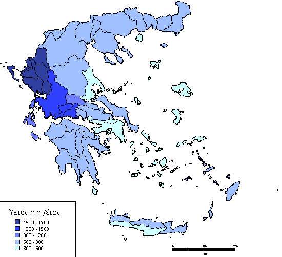 Βροχοπτώσεις στην Ελλάδα